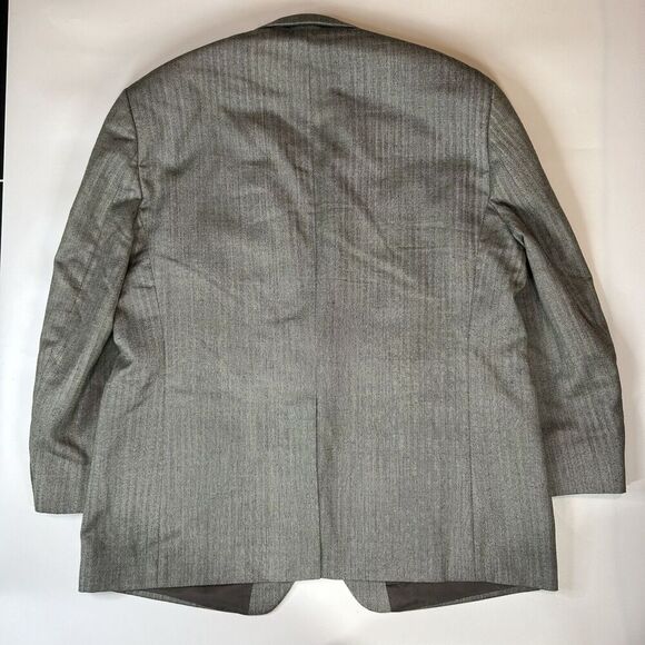Vintage Ralph Lauren Blazer Mens 48R Silk Wool Two Button Herringbone - Picture 9 of 10